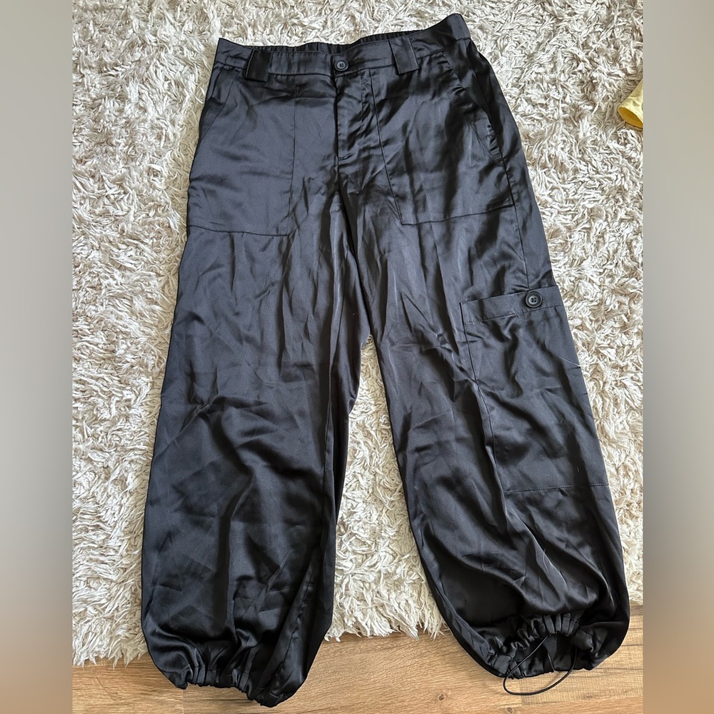 Old Navy Black Satin Pants
